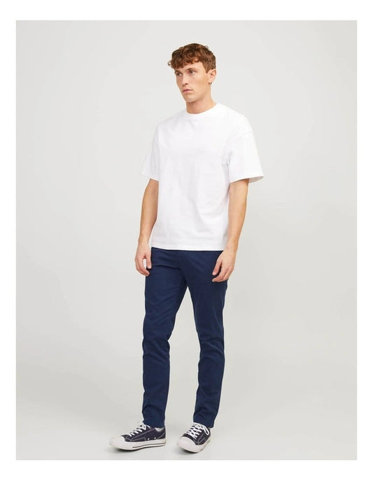 Marco Bowie Slim Chino Pants Navy Blazer