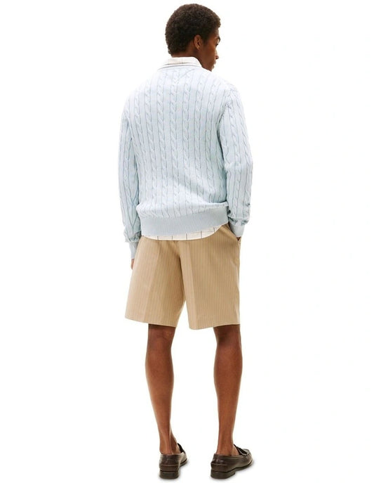 Tommy Hilfiger Cable Knit Washed Jumper in Blue